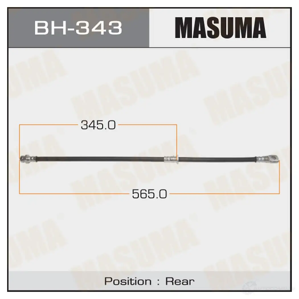 Шланг тормозной MASUMA D 1IV0 BH-343 1422880590 изображение 0
