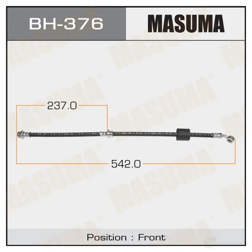 Шланг тормозной MASUMA BH-376 LKJ BZS2 1422880543 изображение 0