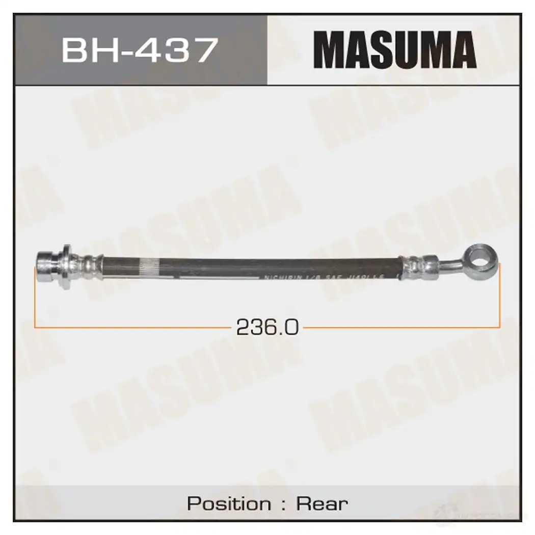 Шланг тормозной MASUMA CJ V3C6 BH-437 1422879262 изображение 0