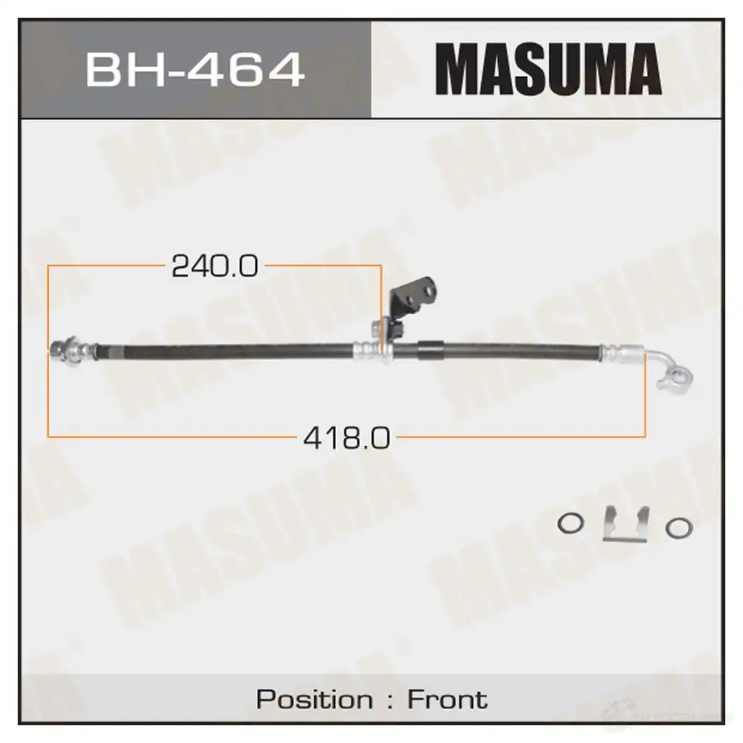 Шланг тормозной MASUMA BH-464 1422880561 P8G9F G изображение 0