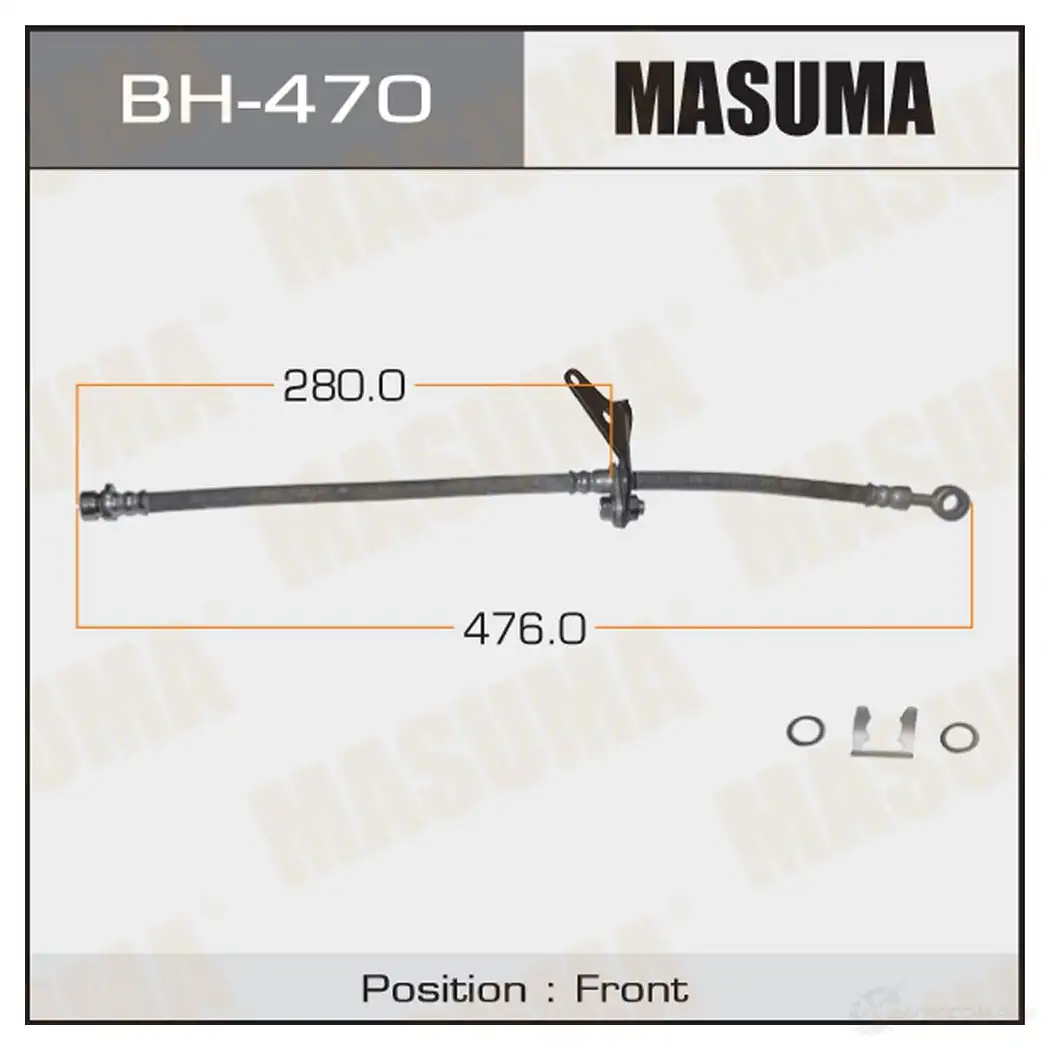 Шланг тормозной MASUMA I M0MH 1422880033 BH-470 изображение 0