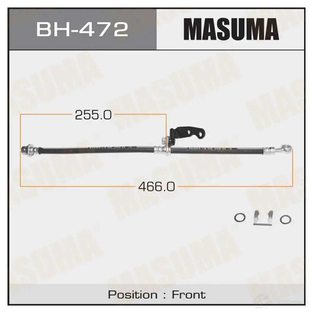 Шланг тормозной MASUMA BH-472 1422880031 UC0 GGO изображение 0