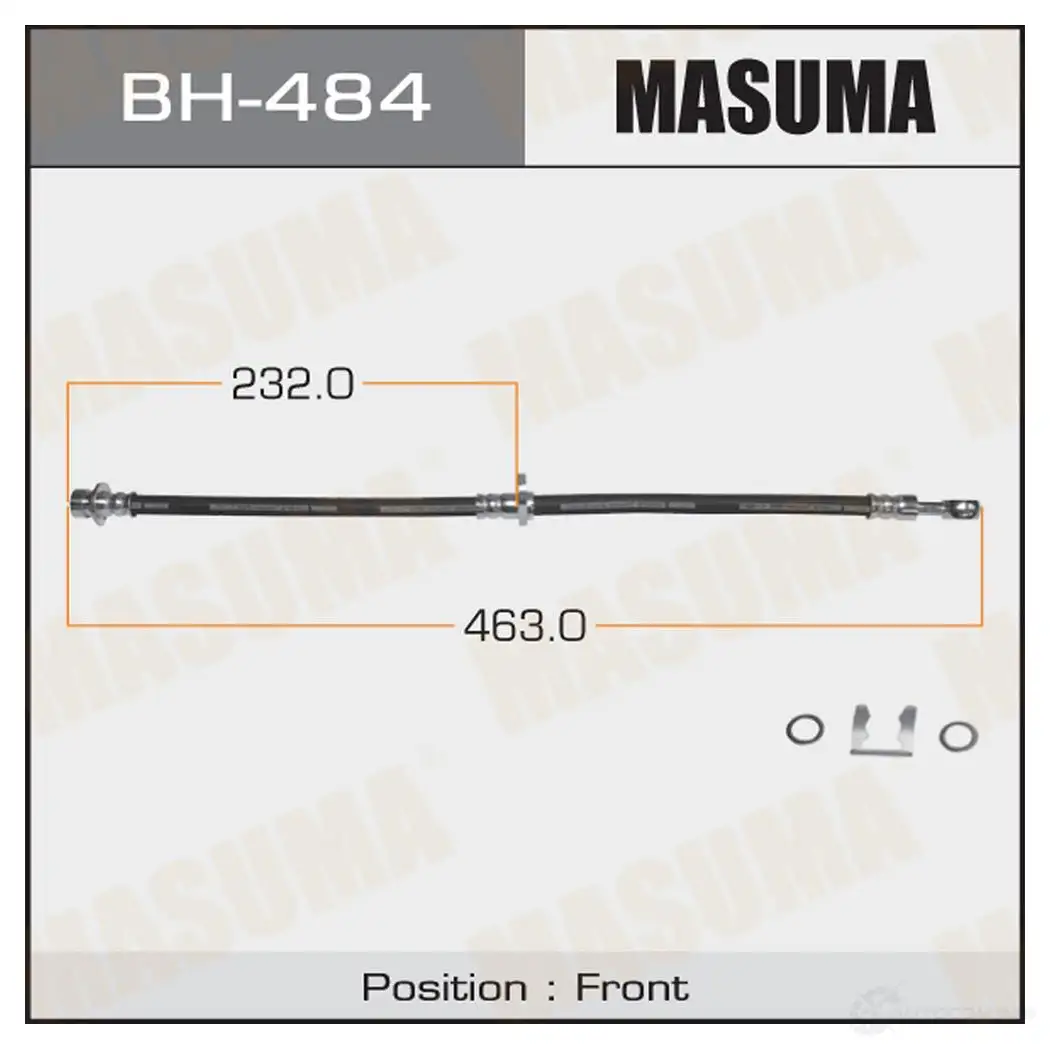 Шланг тормозной MASUMA 1422880554 BH-484 AR1 Y2O изображение 0