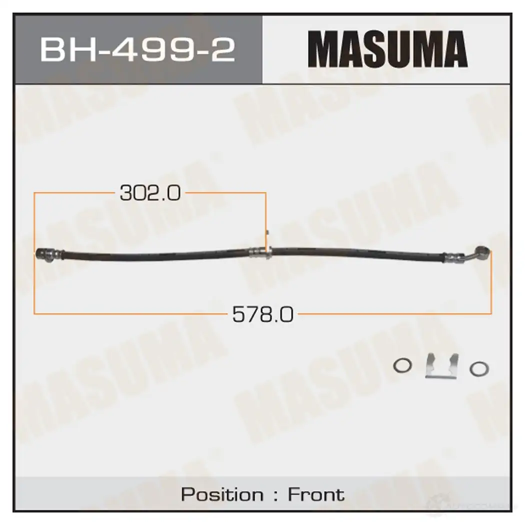 Шланг тормозной MASUMA 1422880581 BH-499-2 68JF I изображение 0