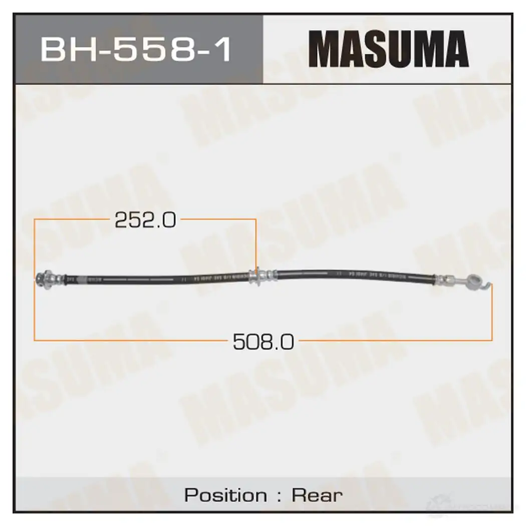 Шланг тормозной MASUMA COT62I 4 BH-558-1 1422879987 изображение 0
