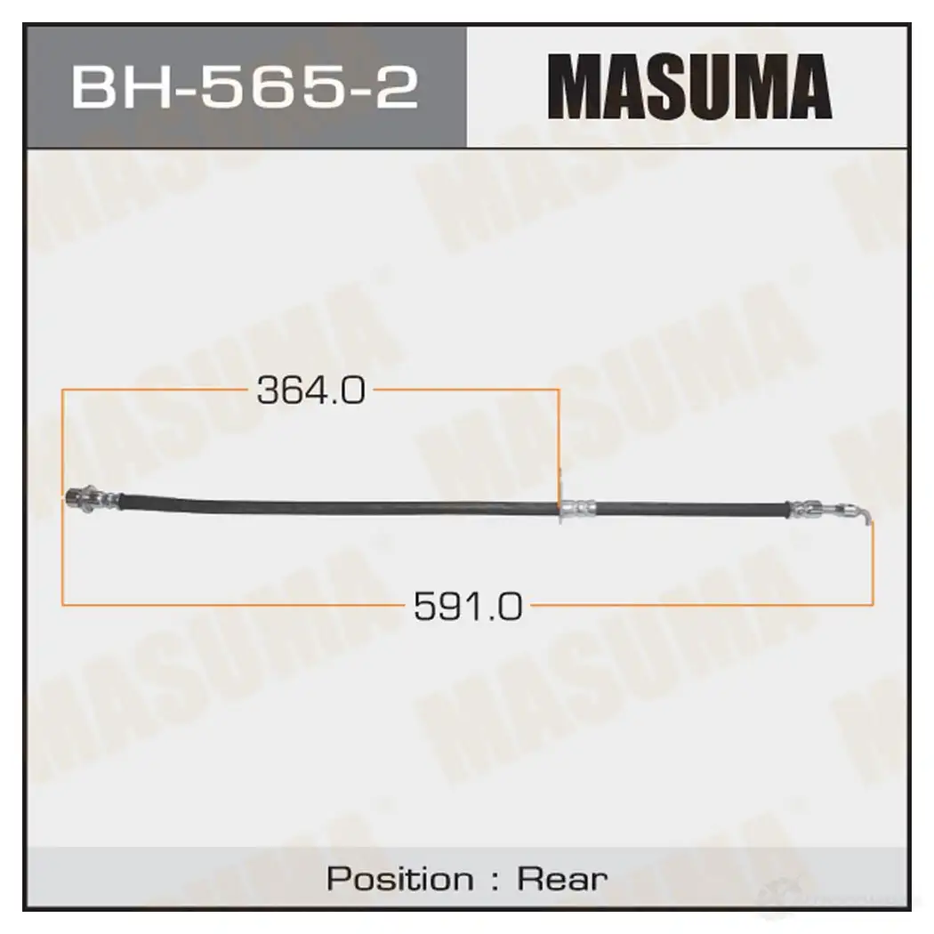 Шланг тормозной MASUMA 4GX PO 1422880452 BH-565-2 изображение 0