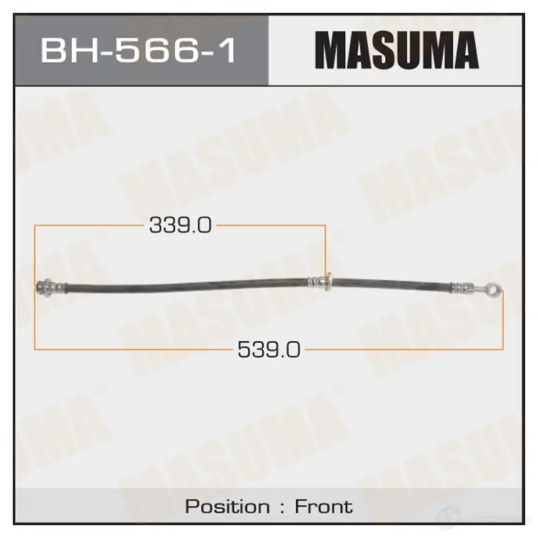 Шланг тормозной MASUMA 1422879958 QP D6P BH-566-1 изображение 0