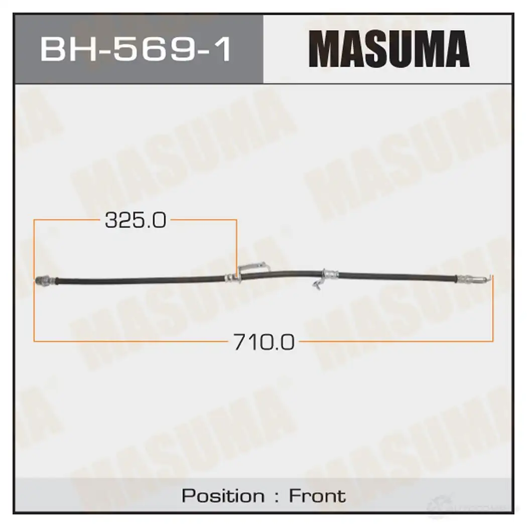 Шланг тормозной MASUMA BH-569-1 1422880451 E 3G3P изображение 0