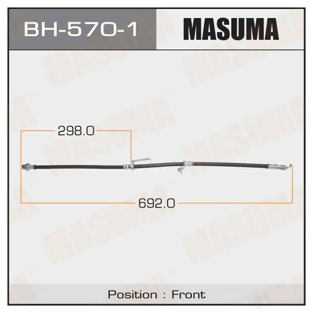 Шланг тормозной MASUMA BH-570-1 1422879976 K4 7UP