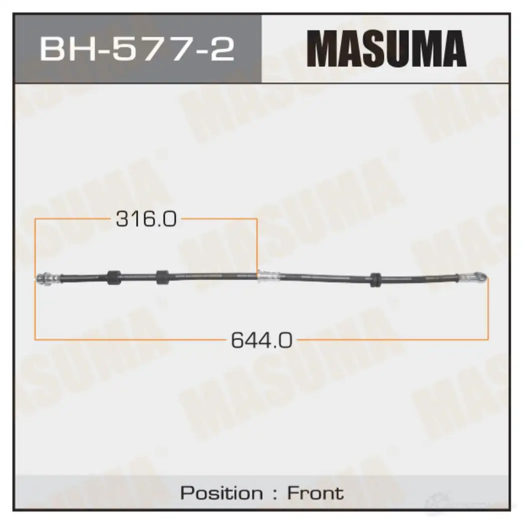 Шланг тормозной MASUMA 1422879966 NX RER BH-577-2 изображение 0