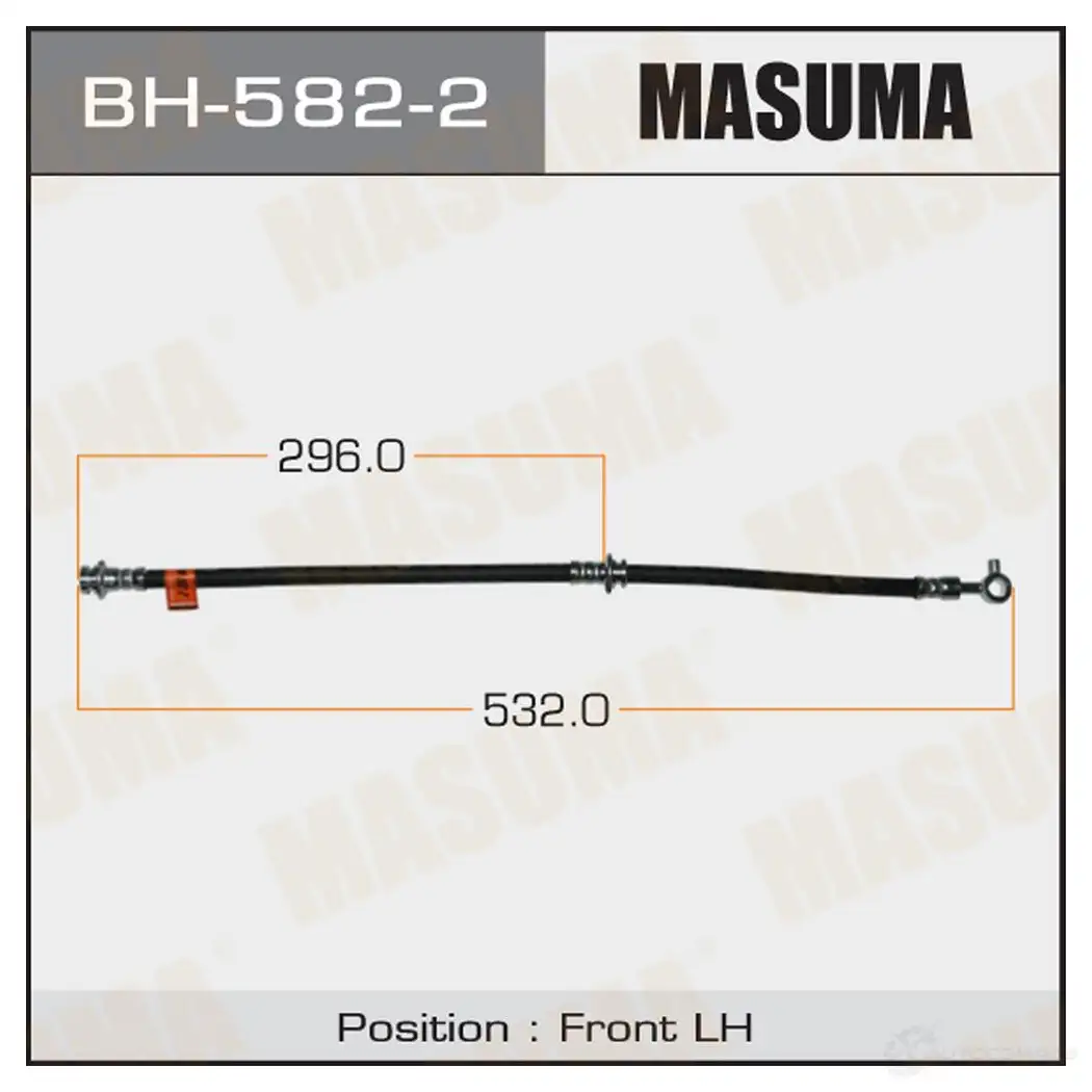 Шланг тормозной MASUMA BH-582-2 Y 637R 1422879816 изображение 0