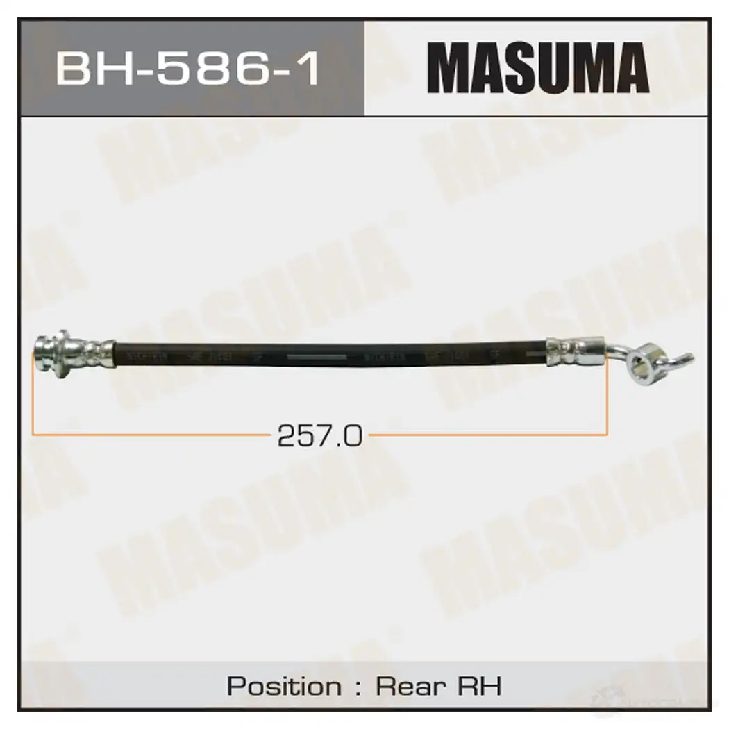 Шланг тормозной MASUMA 5W4J 1 BH-586-1 1422879815 изображение 0
