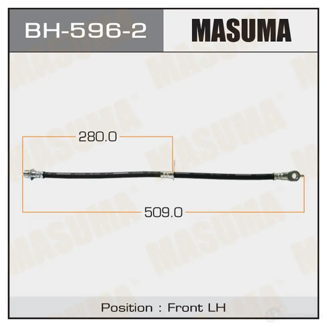 Шланг тормозной MASUMA BH-596-2 DEC4F EV 1422880446 изображение 0