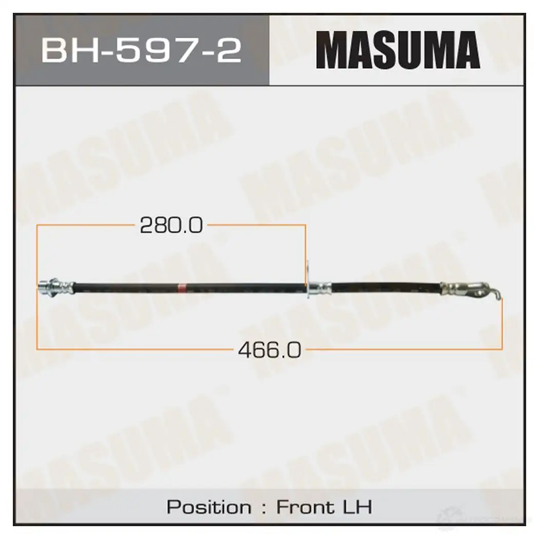 Шланг тормозной MASUMA BH-597-2 1422879810 FEN Y6 изображение 0
