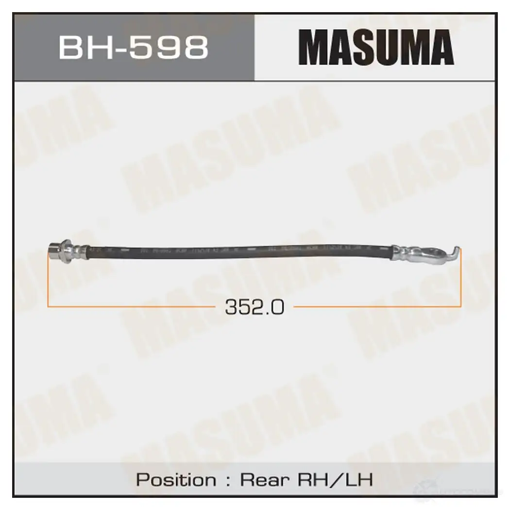 Шланг тормозной MASUMA RB 9OD 1422879809 BH-598 изображение 0
