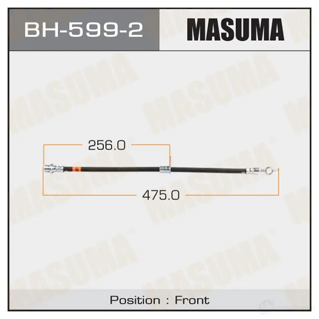 Шланг тормозной MASUMA BH-599-2 1Z X7O 1422879807 изображение 0