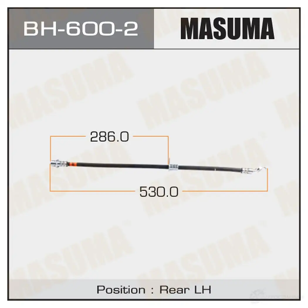 Шланг тормозной MASUMA 4BJ5BD E 1422879805 BH-600-2 изображение 0