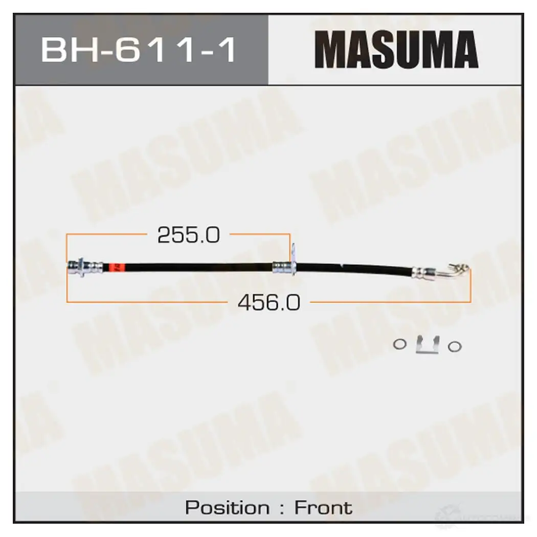 Шланг тормозной MASUMA 1422879802 B KDR4M BH-611-1 изображение 0