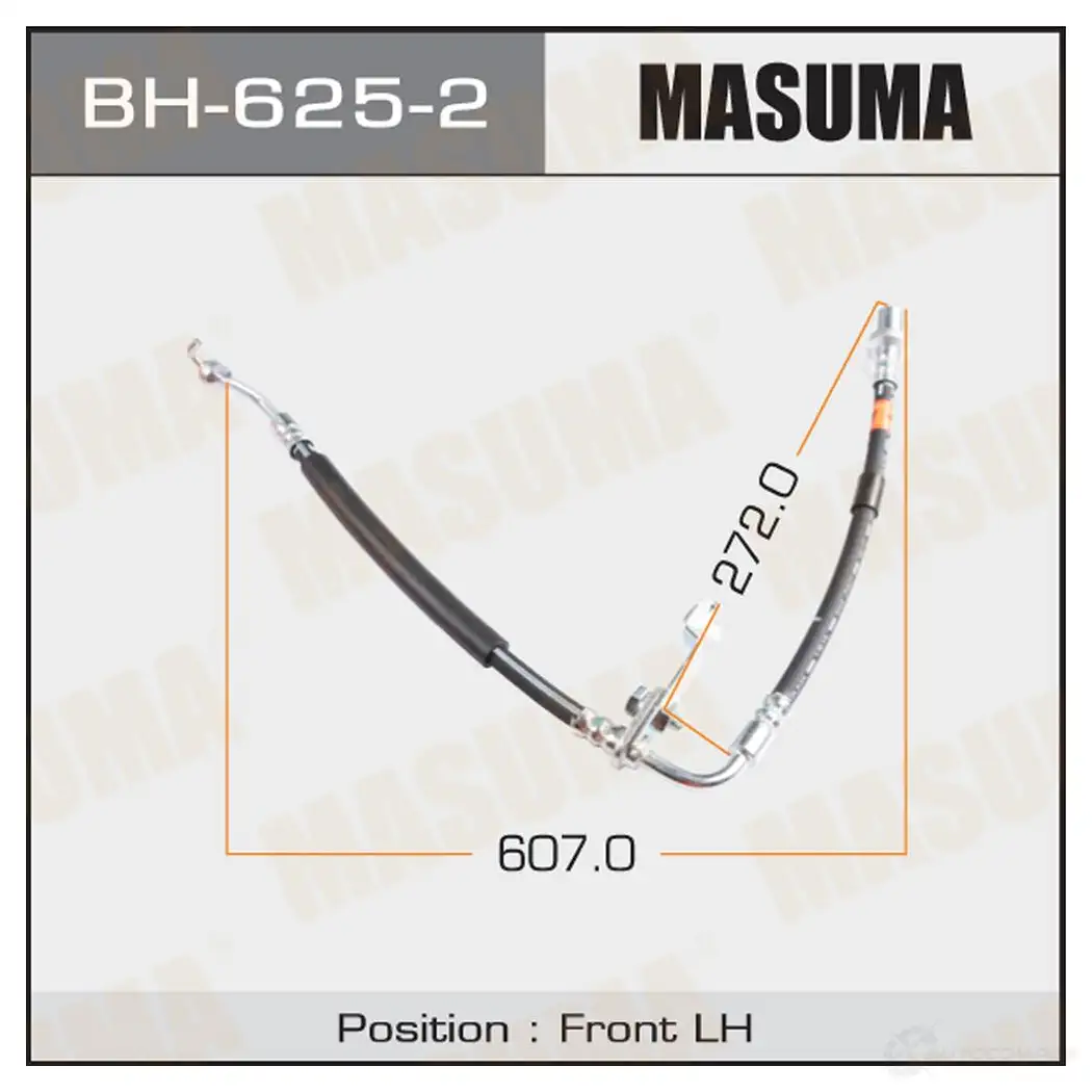 Шланг тормозной MASUMA 1422879835 BH-625-2 R8JU1K Y изображение 0