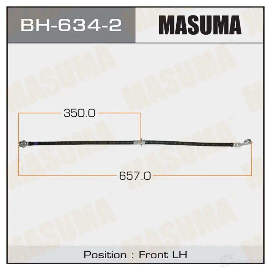 Шланг тормозной MASUMA BH-634-2 1422879831 D47SC N изображение 0