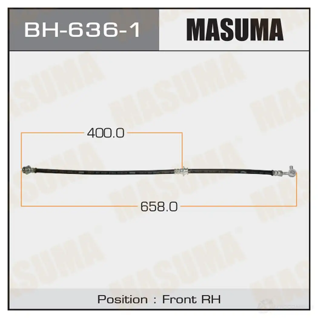 Шланг тормозной MASUMA 1422879828 52LO D BH-636-1 изображение 0