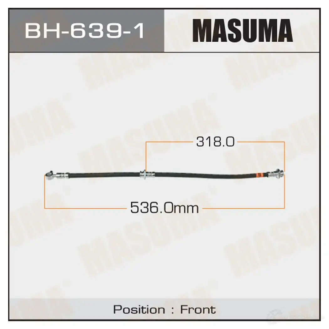Шланг тормозной MASUMA BH-639-1 1422879822 B 9SZFQ изображение 0