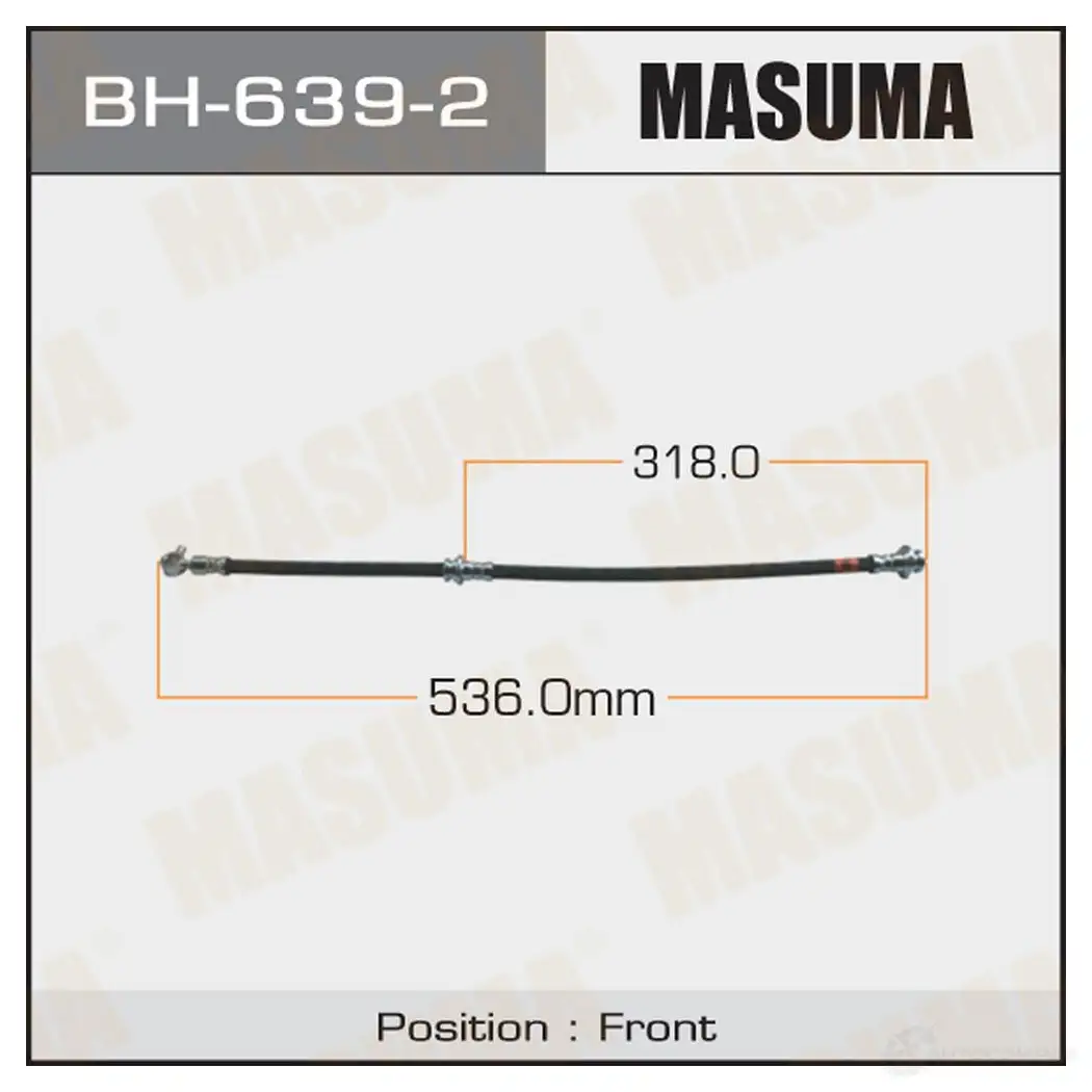 Шланг тормозной MASUMA BH-639-2 Q IJ8C 1422879821 изображение 0