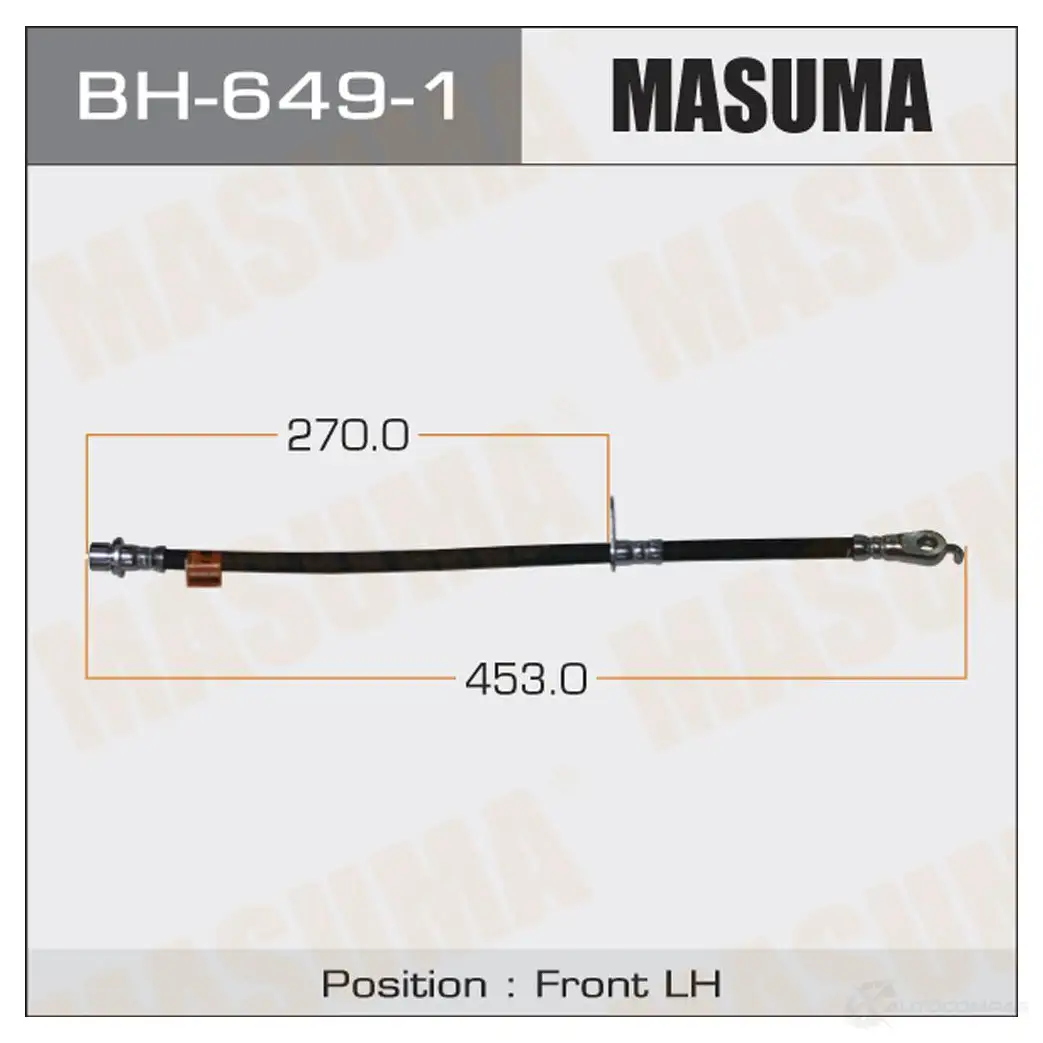 Шланг тормозной MASUMA 1422879846 M GK230 BH-649-1 изображение 0