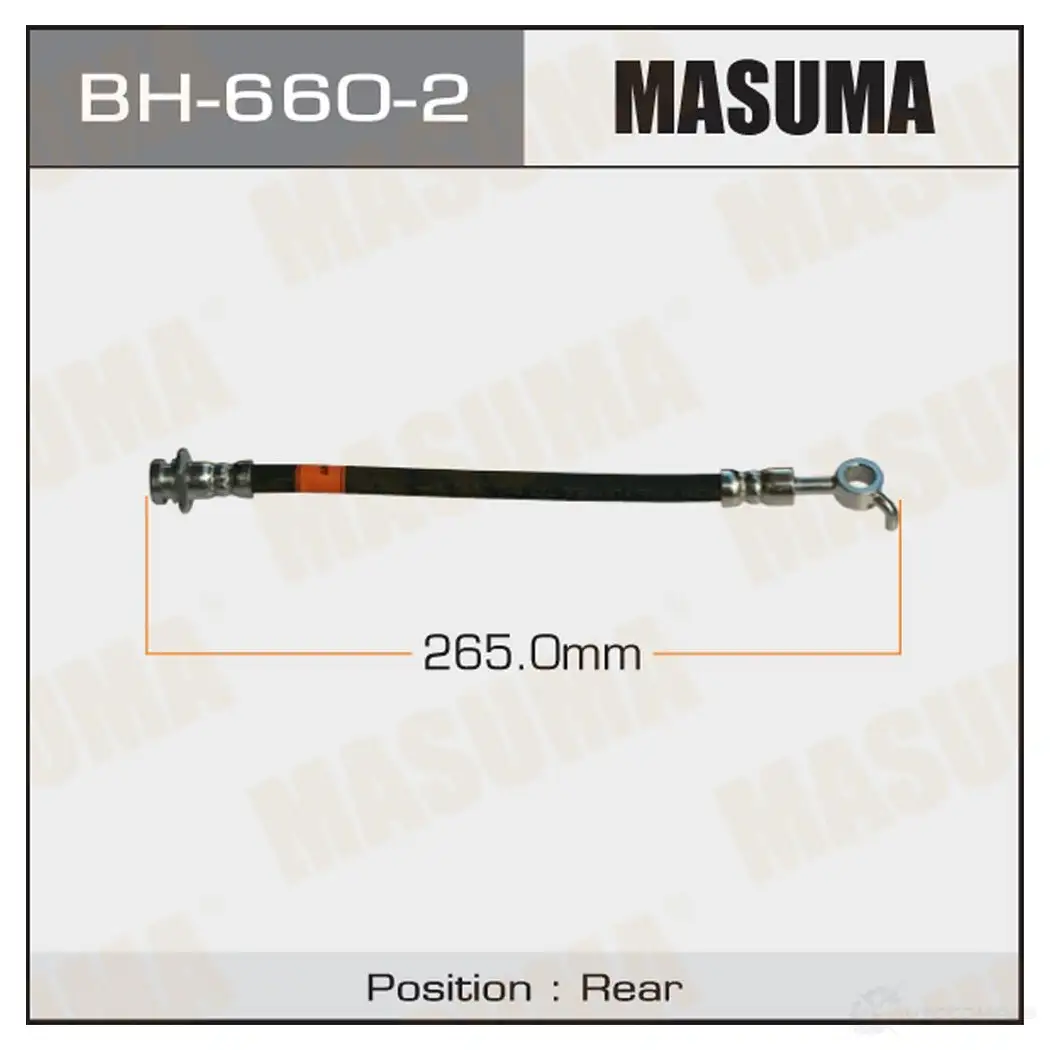 Шланг тормозной MASUMA BH-660-2 1422879948 KJBP FA изображение 0