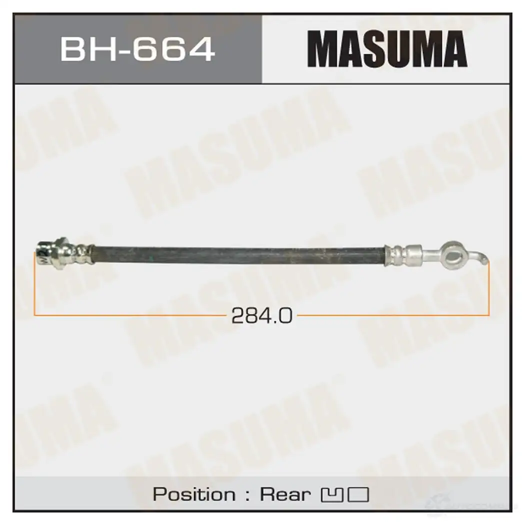 Шланг тормозной MASUMA BH-664 VMKV UK 1422879945 изображение 0