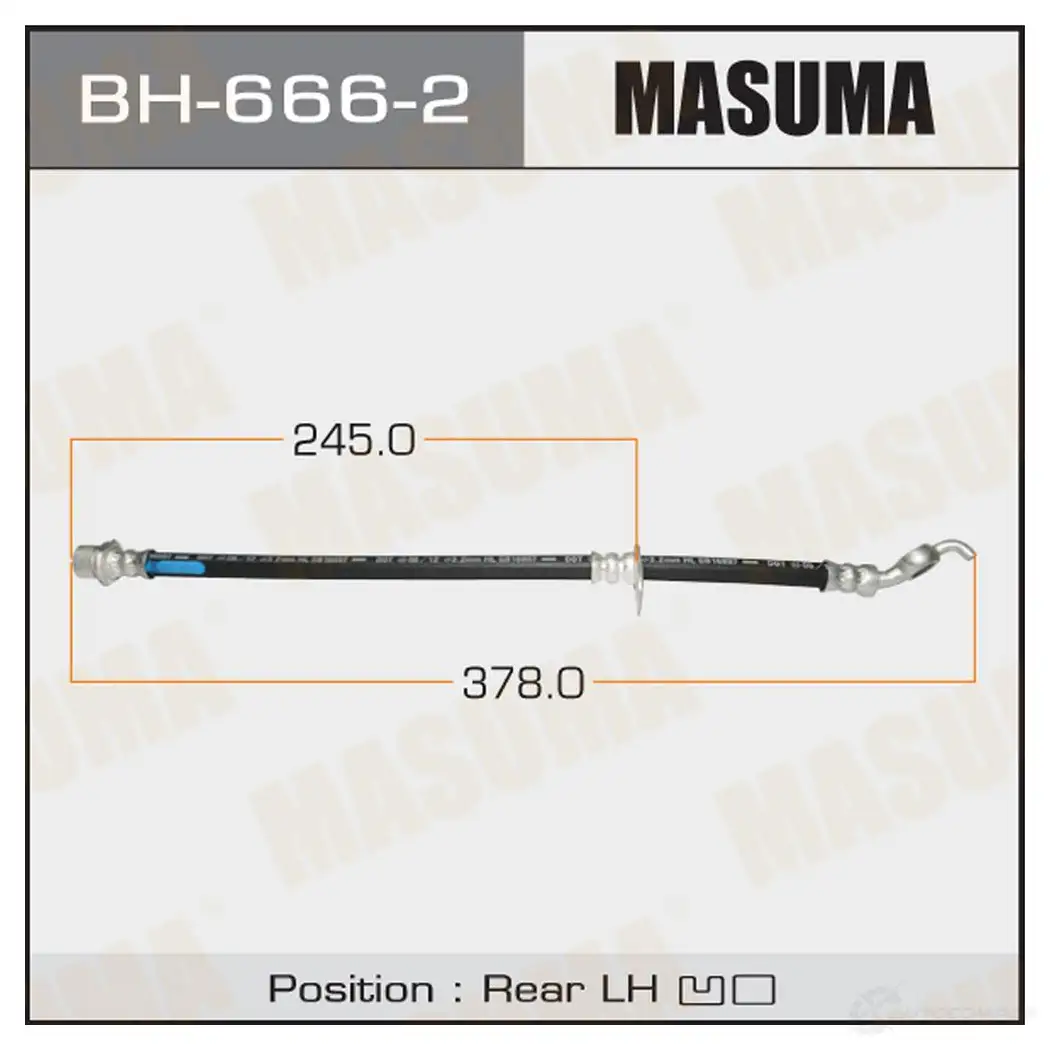 Шланг тормозной MASUMA V3 9I53O BH-666-2 1422879942 изображение 0
