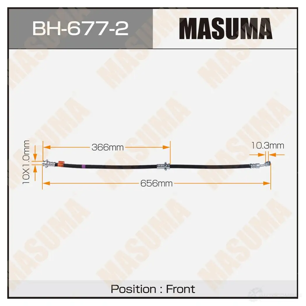 Шланг тормозной MASUMA BH-677-2 RLH25 1 1439697206 изображение 0