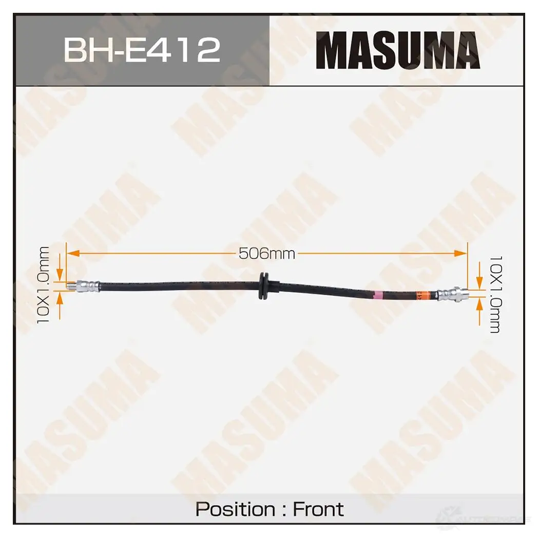 Шланг тормозной MASUMA VSC RQH 1439697231 BH-E412 изображение 0