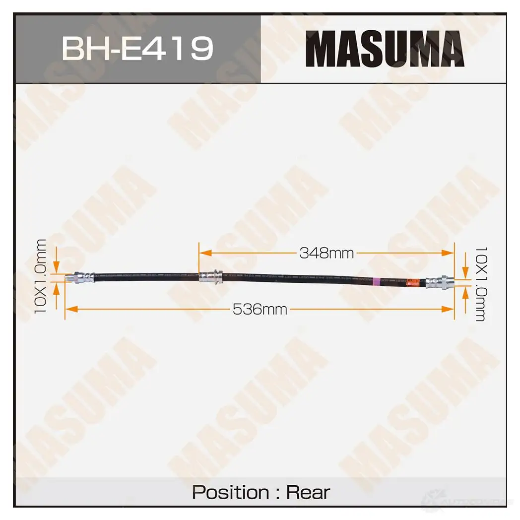Шланг тормозной MASUMA HSQ AHPD BH-E419 1439697236