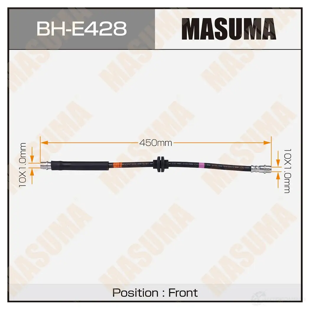 Шланг тормозной MASUMA 1439697242 FHH1 N BH-E428 изображение 0