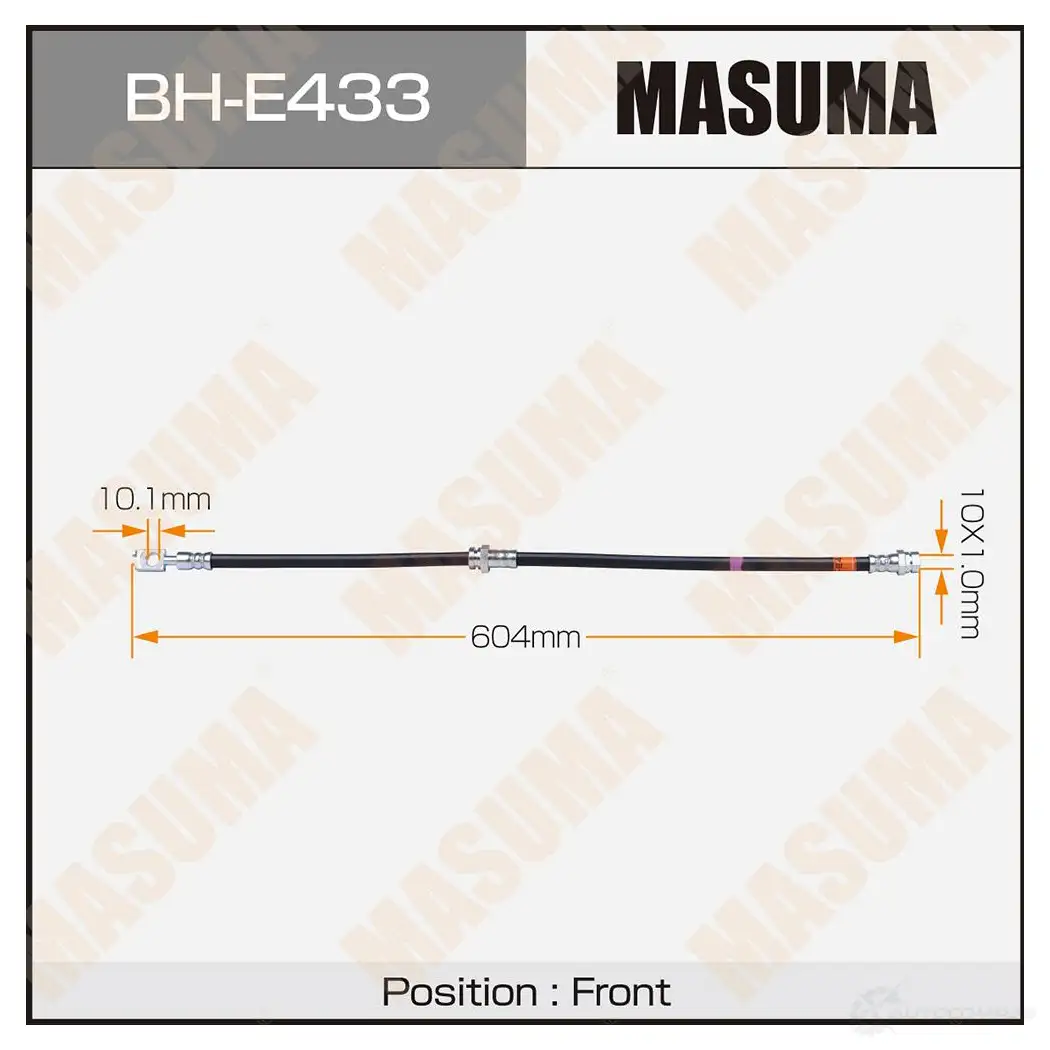 Шланг тормозной MASUMA 1439697244 694BI CR BH-E433 изображение 0