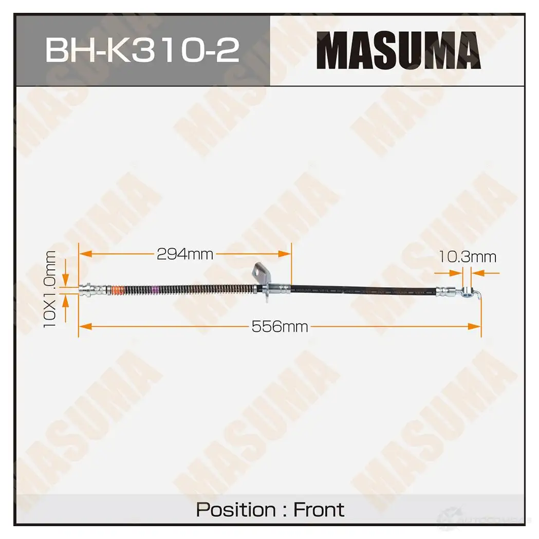 Шланг тормозной MASUMA 1439697262 OYPZ 0L BH-K310-2 изображение 0