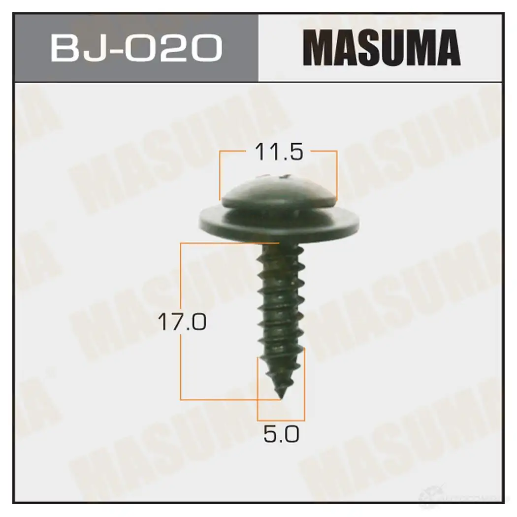Саморез 5x17мм, набор 10шт MASUMA 1422885672 BJ-020 V47T9 HU - Изображение 1