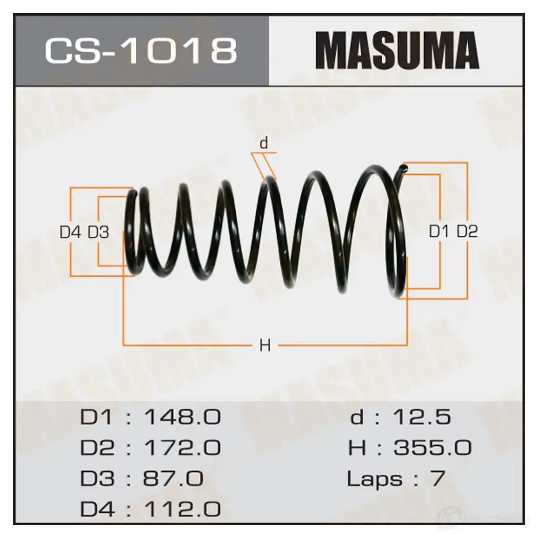 Пружина подвески MASUMA 1422881533 GCVDU Z CS-1018