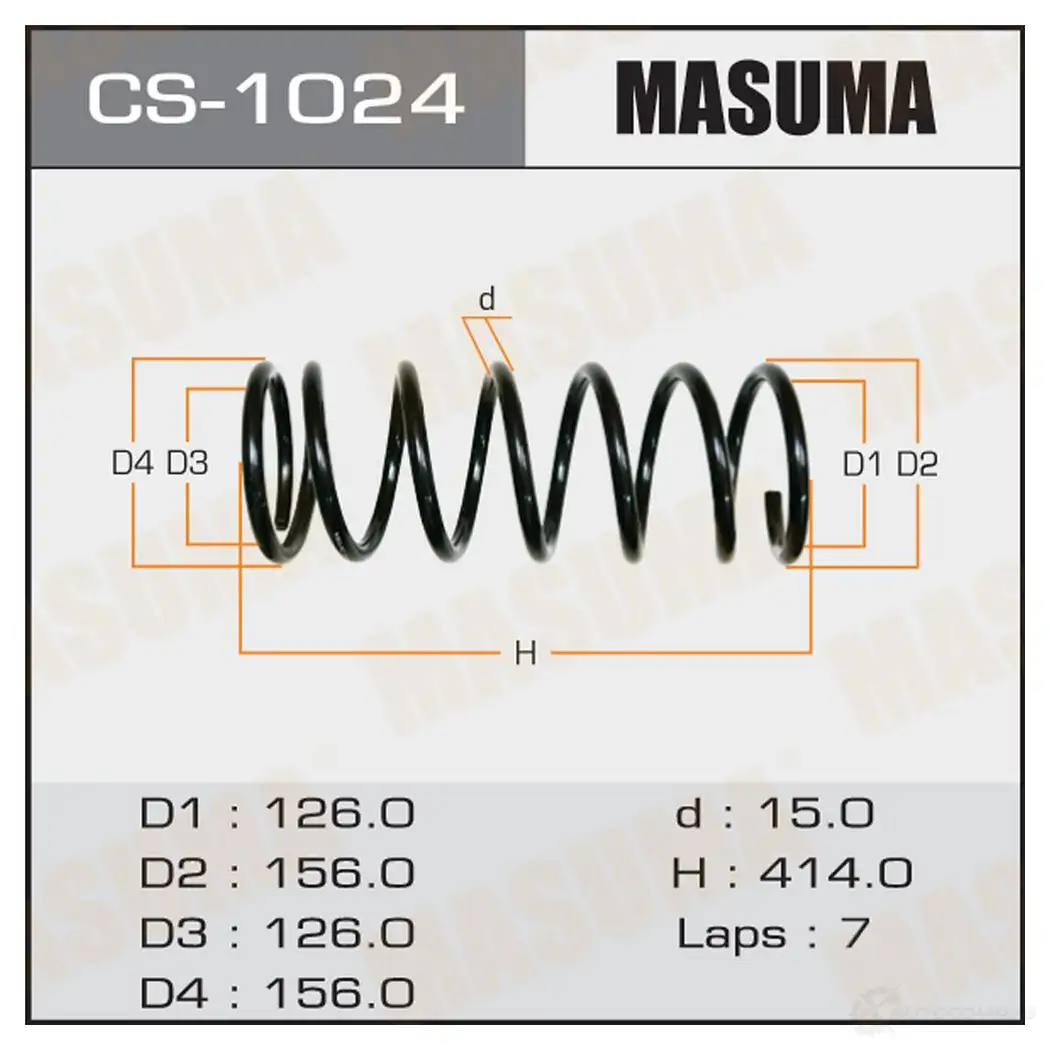 Пружина подвески MASUMA AKK YN CS-1024 1422881419