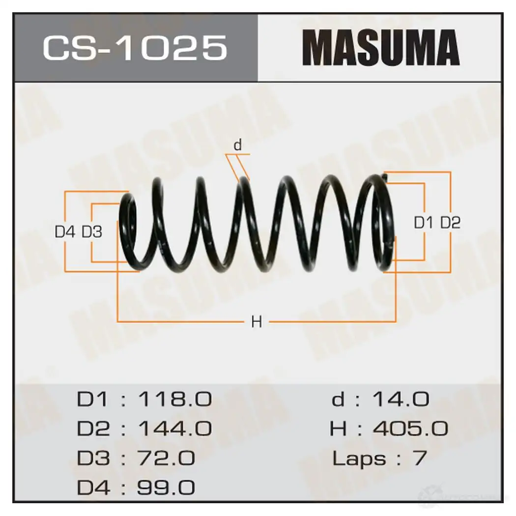 Пружина подвески MASUMA CS-1025 1422881471 XSR Q62