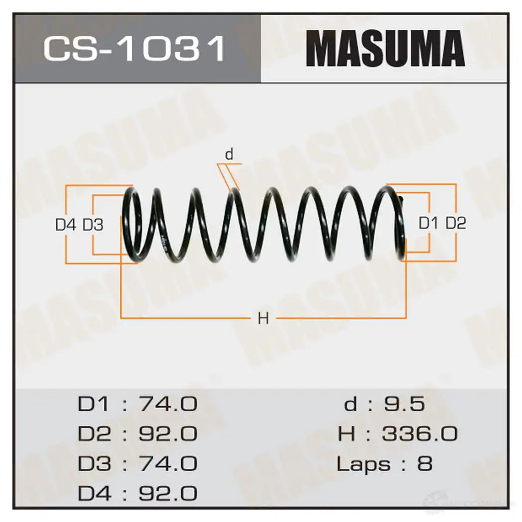 Пружина подвески MASUMA 1422881492 LJ 5SH CS-1031