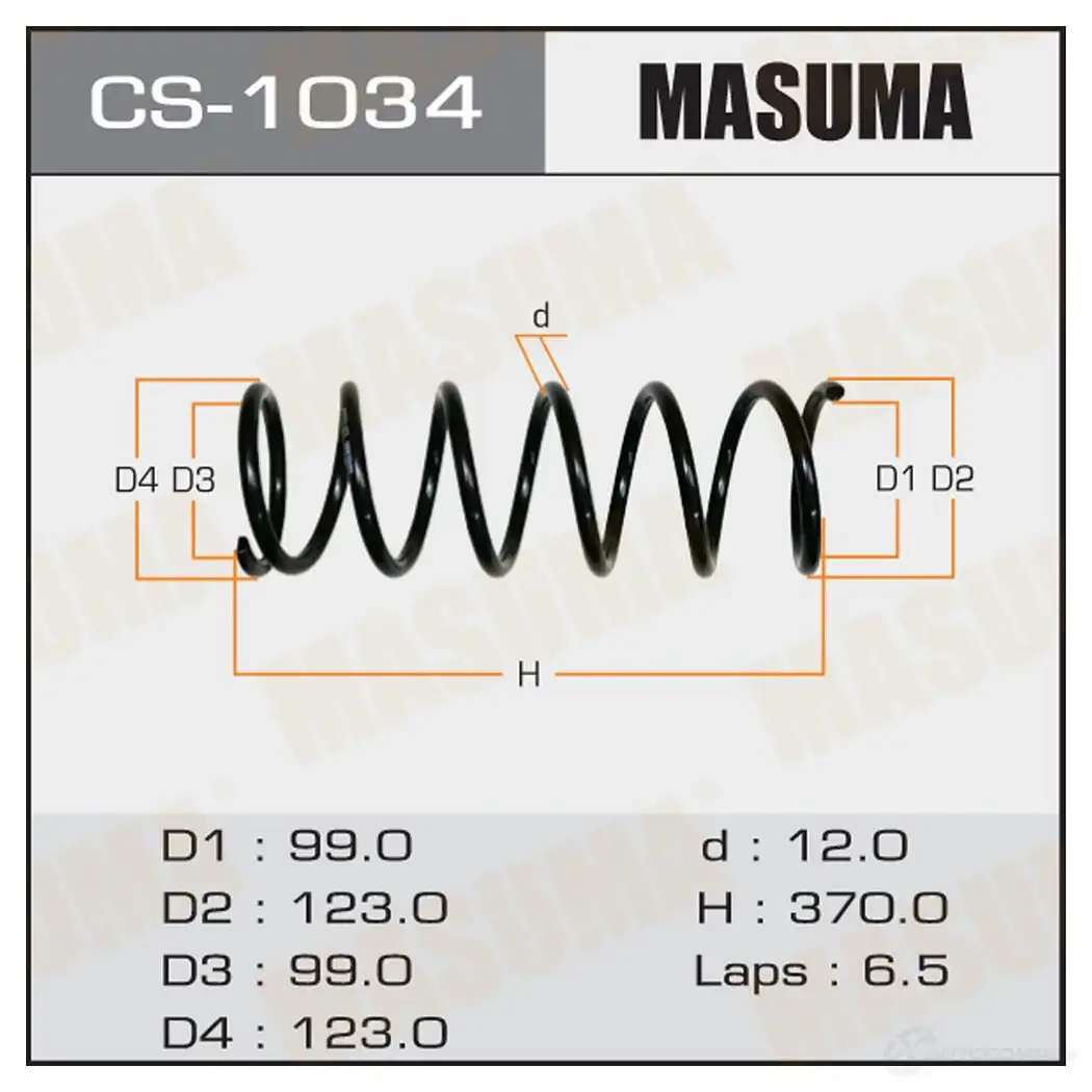 Пружина подвески MASUMA EEPL9 9 CS-1034 1422881416
