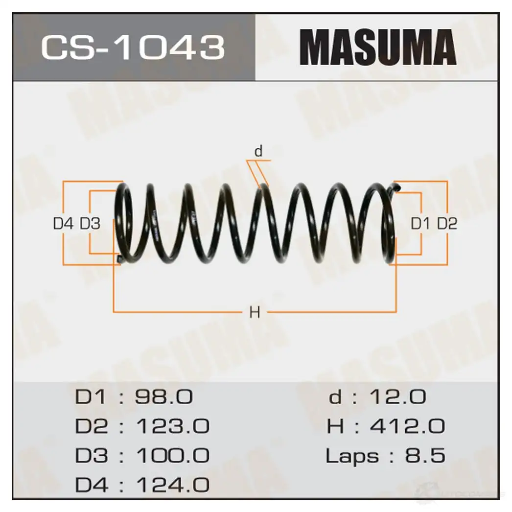 Пружина подвески MASUMA CS-1043 T IZH14 1422881488