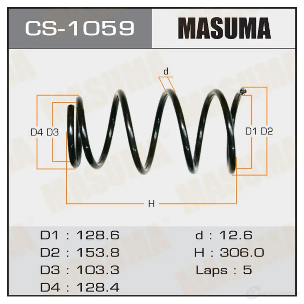 Пружина подвески MASUMA CS-1059 JK 43XX 1422881406 изображение 0
