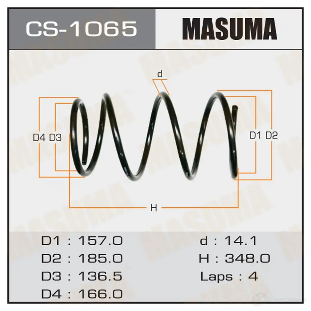 Пружина подвески MASUMA CS-1065 1422881510 Q HN3C8