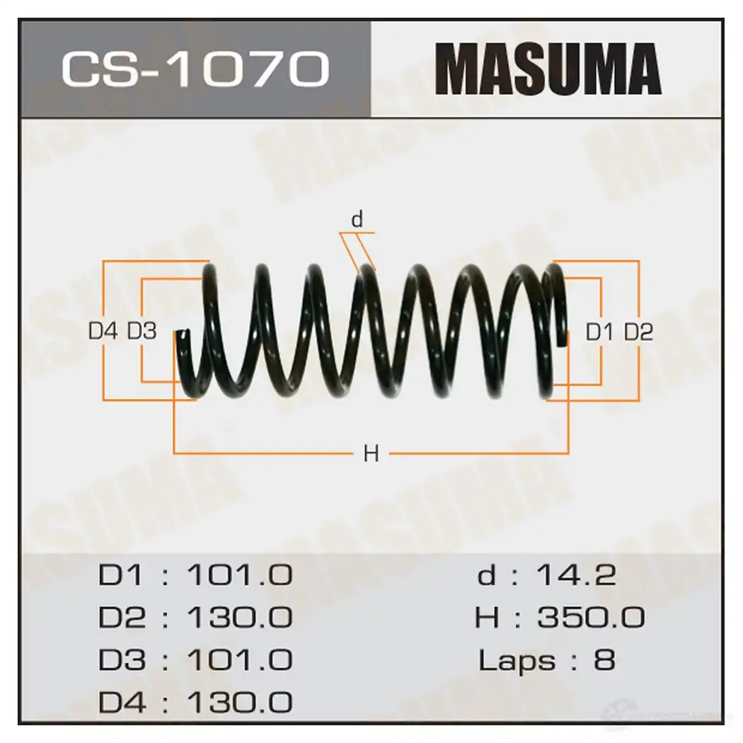 Пружина подвески MASUMA R26 UZ0 1422881507 CS-1070