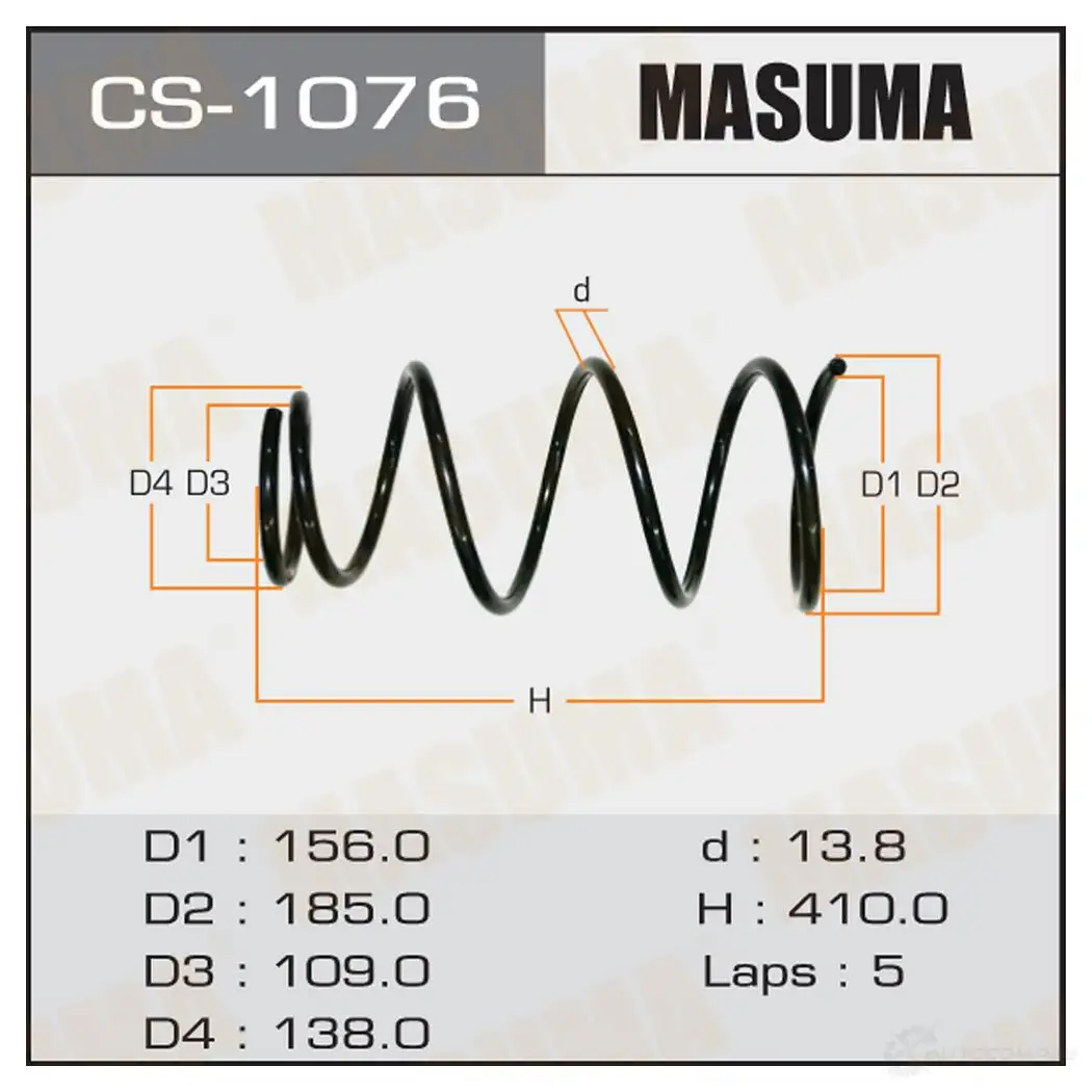 Пружина подвески MASUMA M NV4A 1422881505 CS-1076 изображение 0
