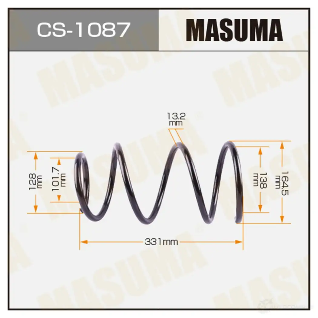 Пружина подвески MASUMA CS-1087 E GIV61 1439697274 изображение 0