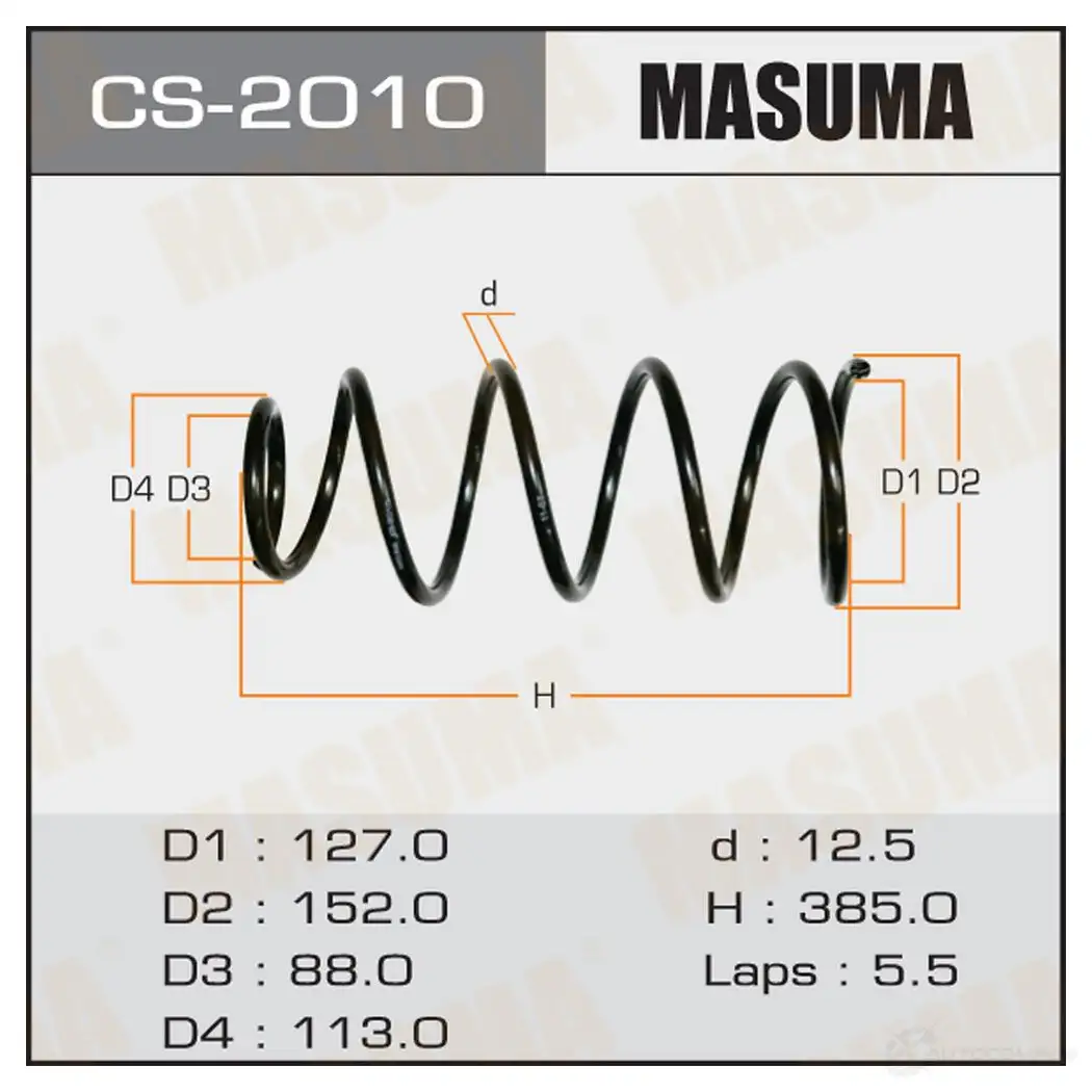 Пружина подвески MASUMA CS-2010 21P 6VS 1422881270